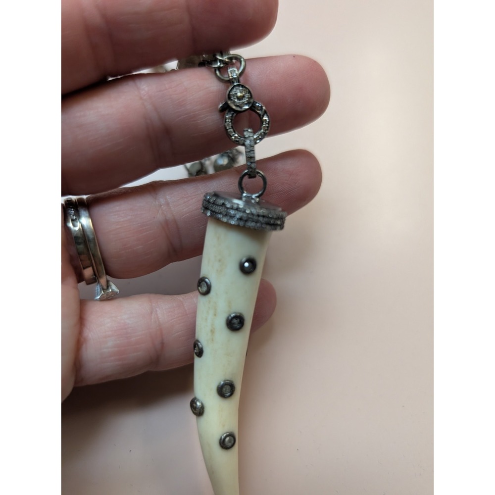 Premier Designs Pave Studded Pendant Bone Encrusted Necklace Pendant Christina R